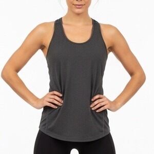 Neleus Tank Top Womens XL Heather Gray Sleeveless Scoop Neck Workout Racerback